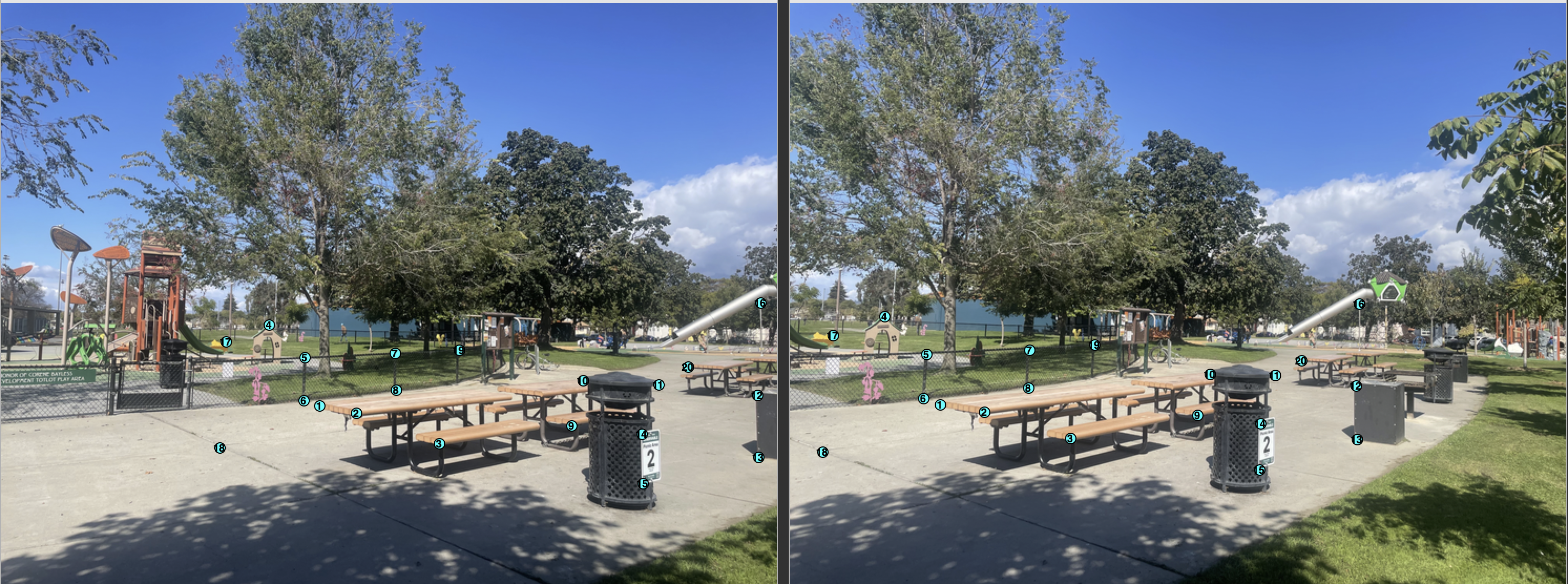 Correspondences: Park 2 ↔ Park 3