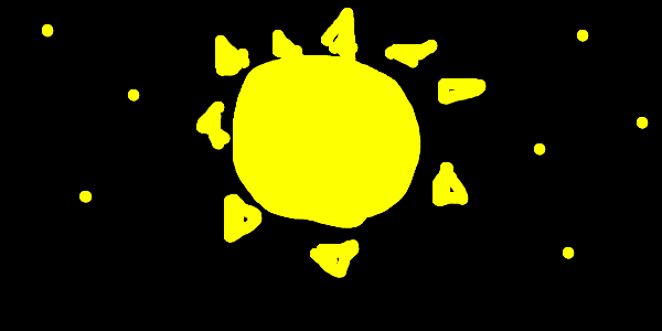 Hand-drawn sun original