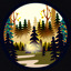 Hybrid Image: Skull / Forest