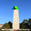 Campanile inpainted with frog prompt