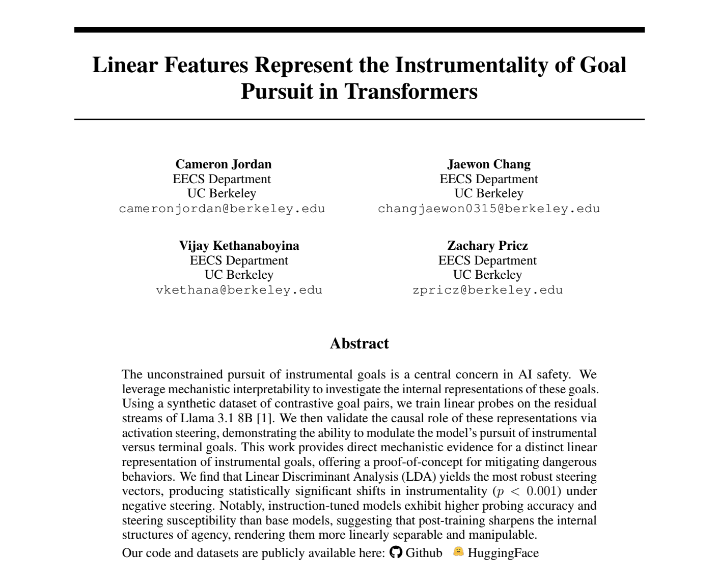 Instrumental Goal Interpretability